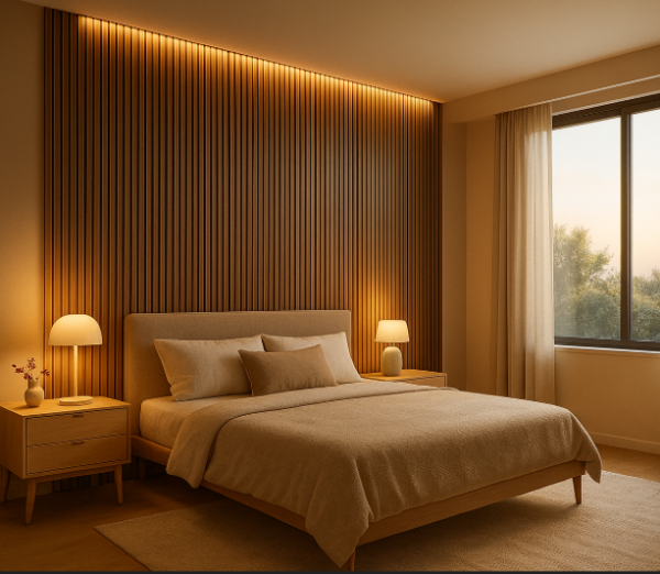 WPC Wall Panel Ripado (marron claro) - Imagen 3