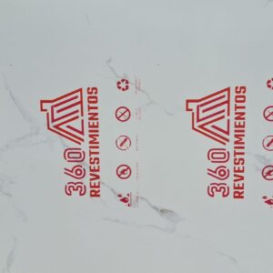 Placa Simil Marmol SPC Blanca Vetas Grises