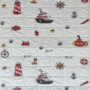 Adhesivo Tipo Ladrillo Diseño Infantil Niño