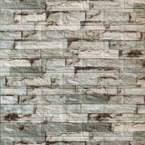 Adhesivo Tipo Ladrillo Color Piedra Laja Gris y Marrón